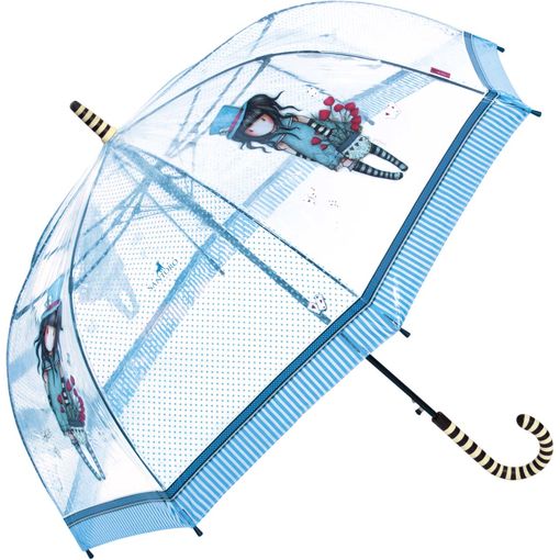 Paraguas adulto largo transparente automtico cpula Gorjuss "The Hatter"