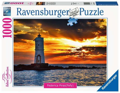 Juego Ravensburger, puzzle adulto 1000 fotos y paisajes Faro de Mangiabarche Isla de SantAntioco, Sardegna (1/1)