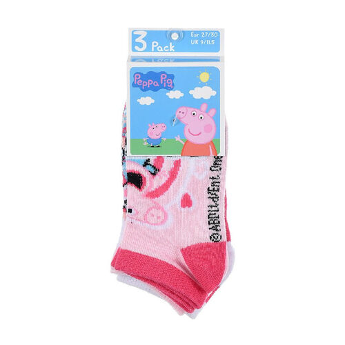 Pack 3 calcetines tobilleros de Peppa Pig