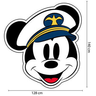 Toalla playa con forma microfibra 140x128cm de Mickey Mouse