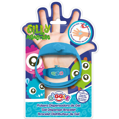 Pulsera  infantil con dispensador para gel desinfectante de manos 'Silly'