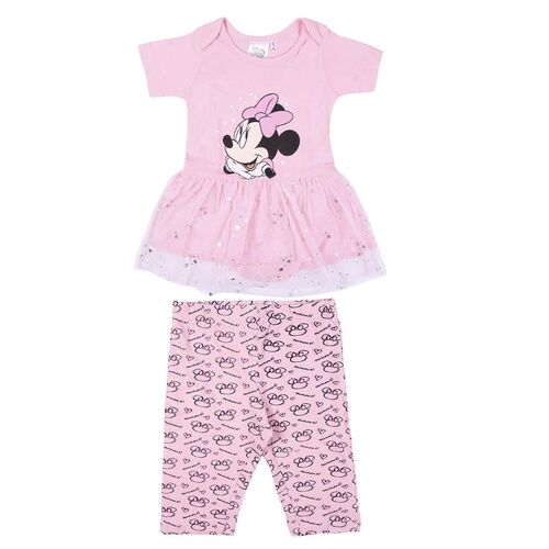 Conjunto 2 piezas para bebe, pantalon legging y camiseta de Minnie Mouse