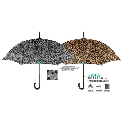 Paraguas Perletti mujer 61cm automatico print leopardo (6/36) - Regalos y  regalitos