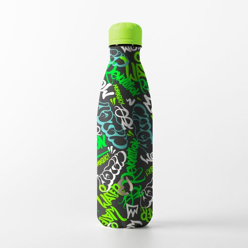 Botella cantimplora termo de acero inox 500ml de Water Revolution 'Graffiti'