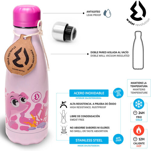 Botella cantimplora termo acero inoxidable 350ml Water Revolution ' Delfin'