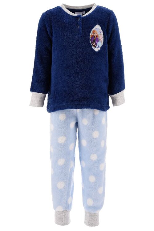 Pijama manga larga coralina en caja regalo de Frozen