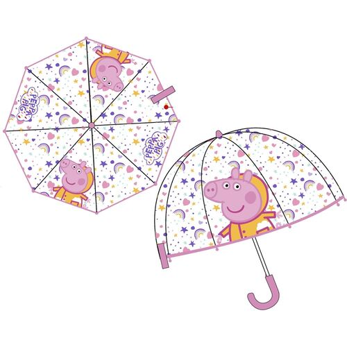 Paraguas burbuja transparente automtico de Peppa Pig