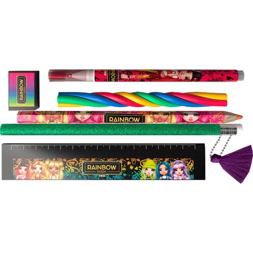Set portatodo con accesorios de papelera de Rainbow High