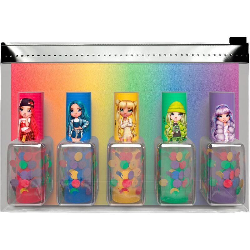 Set de 5 marcadores con forma de pintauñas de Rainbow High