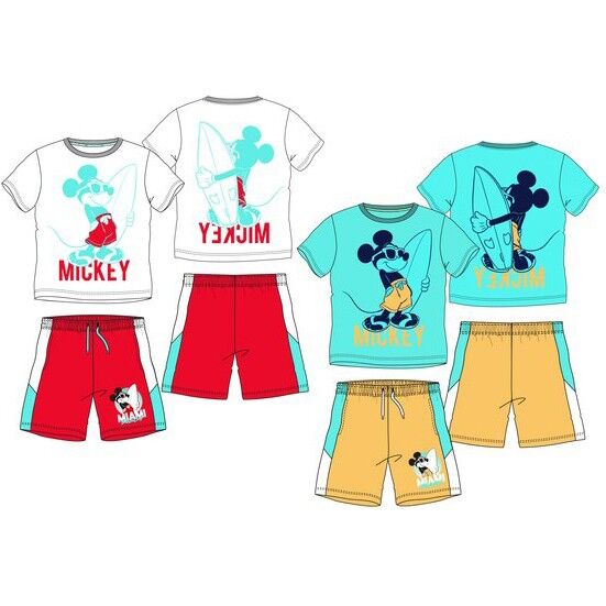 Conjunto pantalon y camiseta corta de algodón de Mickey Mouse