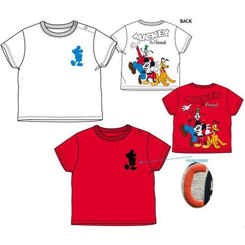 Camiseta manga corta algodn para bebe de Mickey Mouse
