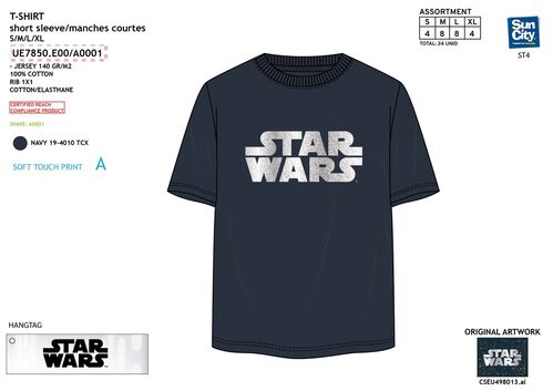 Camiseta juvenil/adulto de Star Wars - talla M