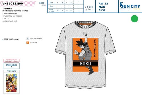 Camiseta juvenil/adulto de Dragon Ball Dbz - talla M