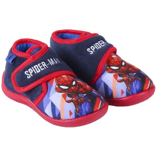 Zapatillas de casa media bota con velcro de Spiderman