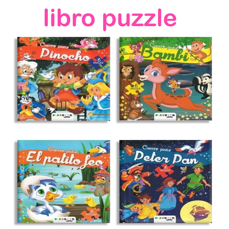 Libro cuentos infantiles puzzle 14 paginas 16x19cm - Regalos y regalitos