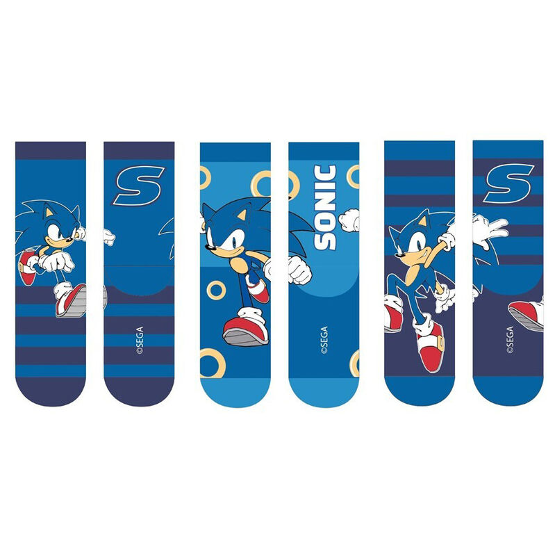 Pack 3 calcetines de Sonic