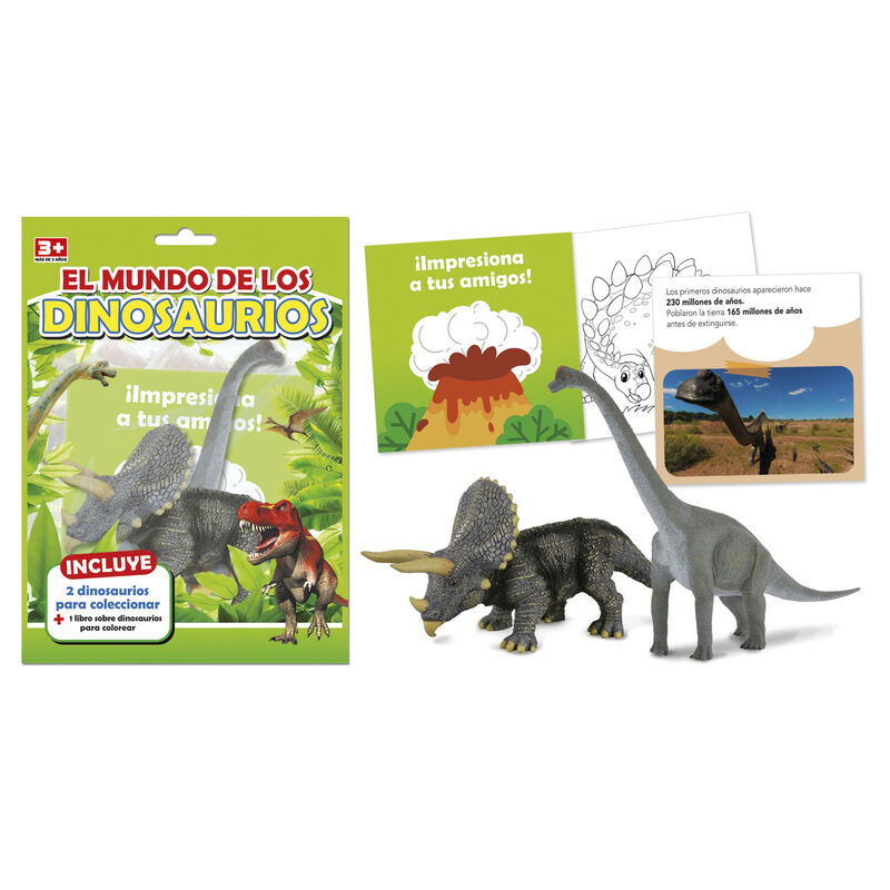 Libro cuento colorear 'el mundo de os dinosaurios' green