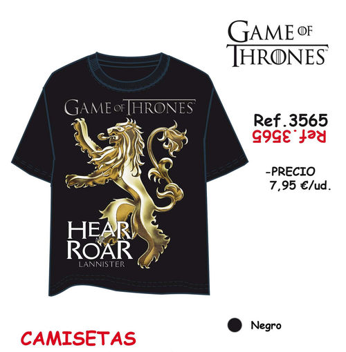 Camiseta adulto chico Juego De Tronos 'Lannister' de colección Cine/TV