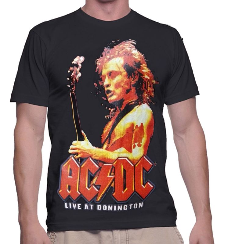 Camiseta adulto chico Ac/Dc 'Live At Donington' de colección Rock